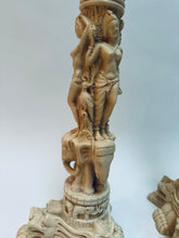 Pair of Vintage Neoclassical Mythological Candlesticks