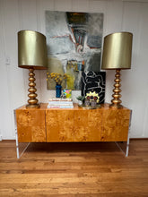 Jonathan Adler Bond Credenza in Burl with Lucite Sides