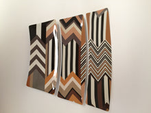 Missoni Set of 3 Chevron Pattern Brown White Serving Trays Retired Limited Edition