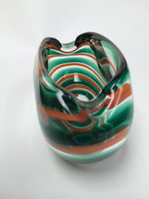 Mid Century Art Glass Vase Free Blown and Shaped Unica Bowl/Ashtray by Floris Meydam for Leerdam