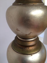 Frederick Cooper Silver and Gold Leaf Tall Stacked Ball Table Lamp