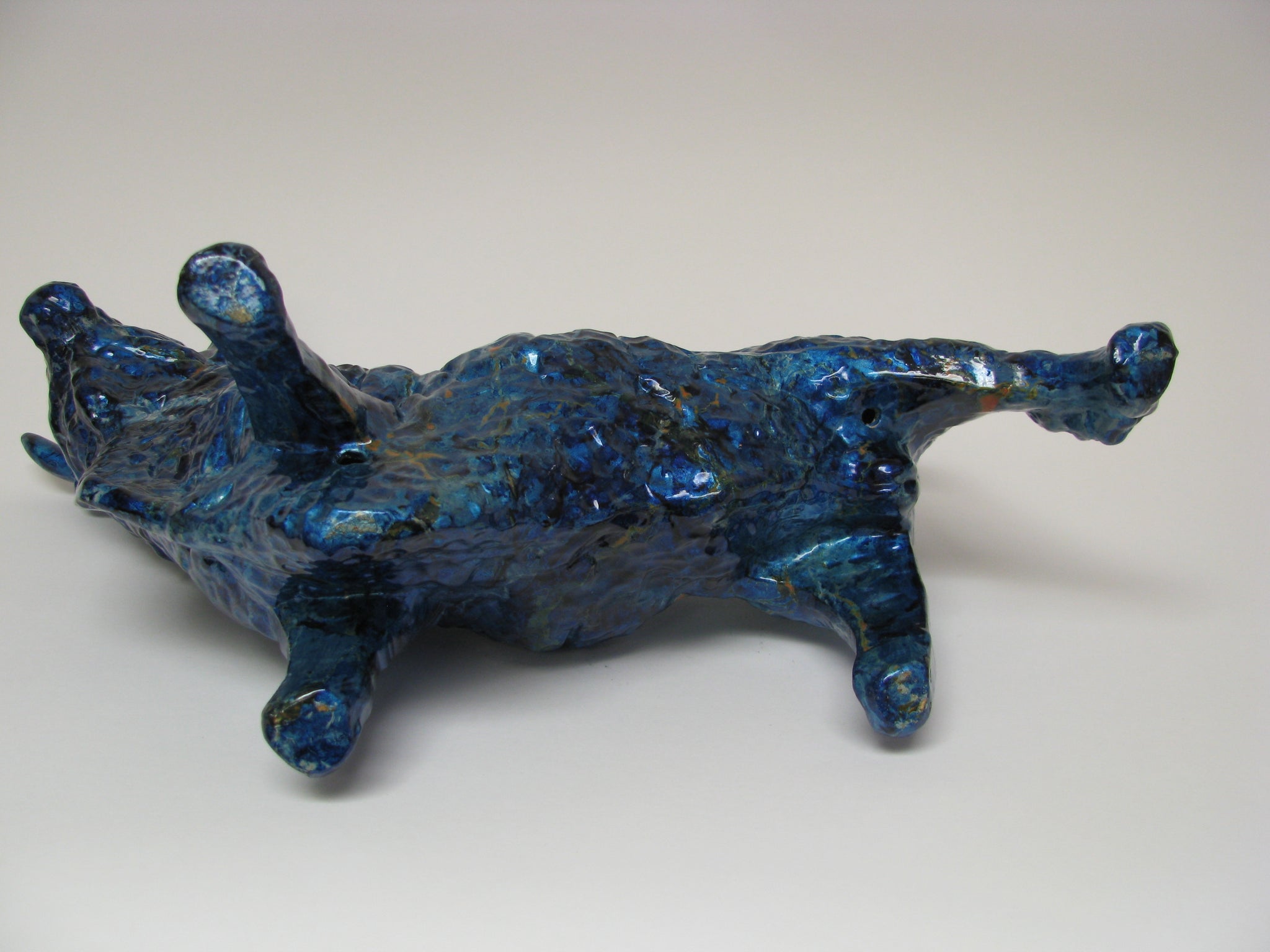 Mid century Vintage Blue Ceramic Bull in the Style of Royal Haeger –  Thoroughly Modern Maggie