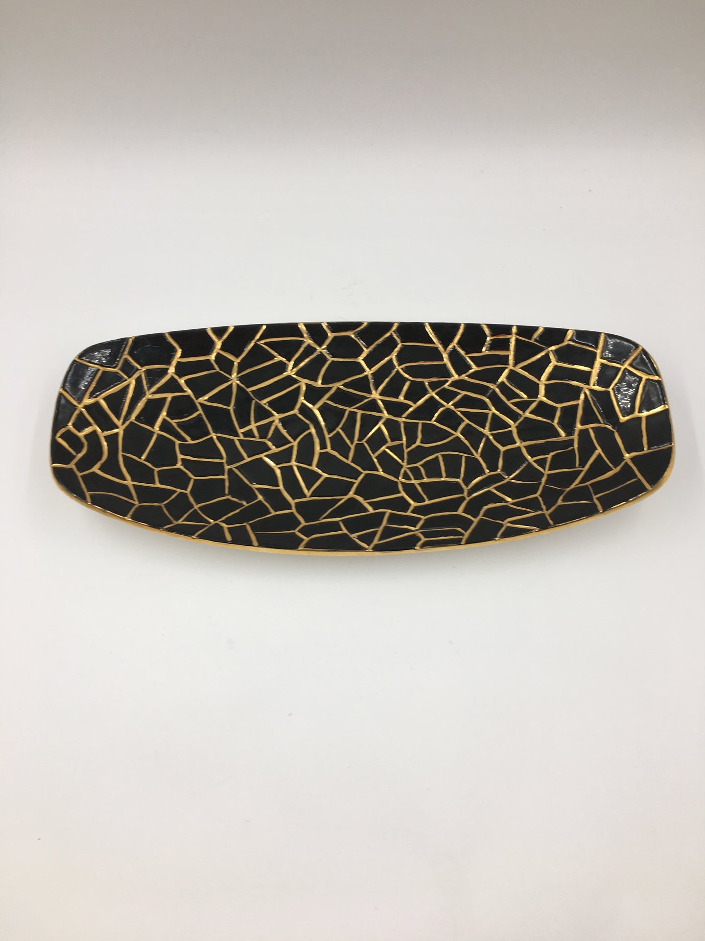 Black and Gold Footed Dish