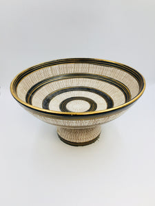 Mid Century Modern Bitossi Seta Footed Bowl