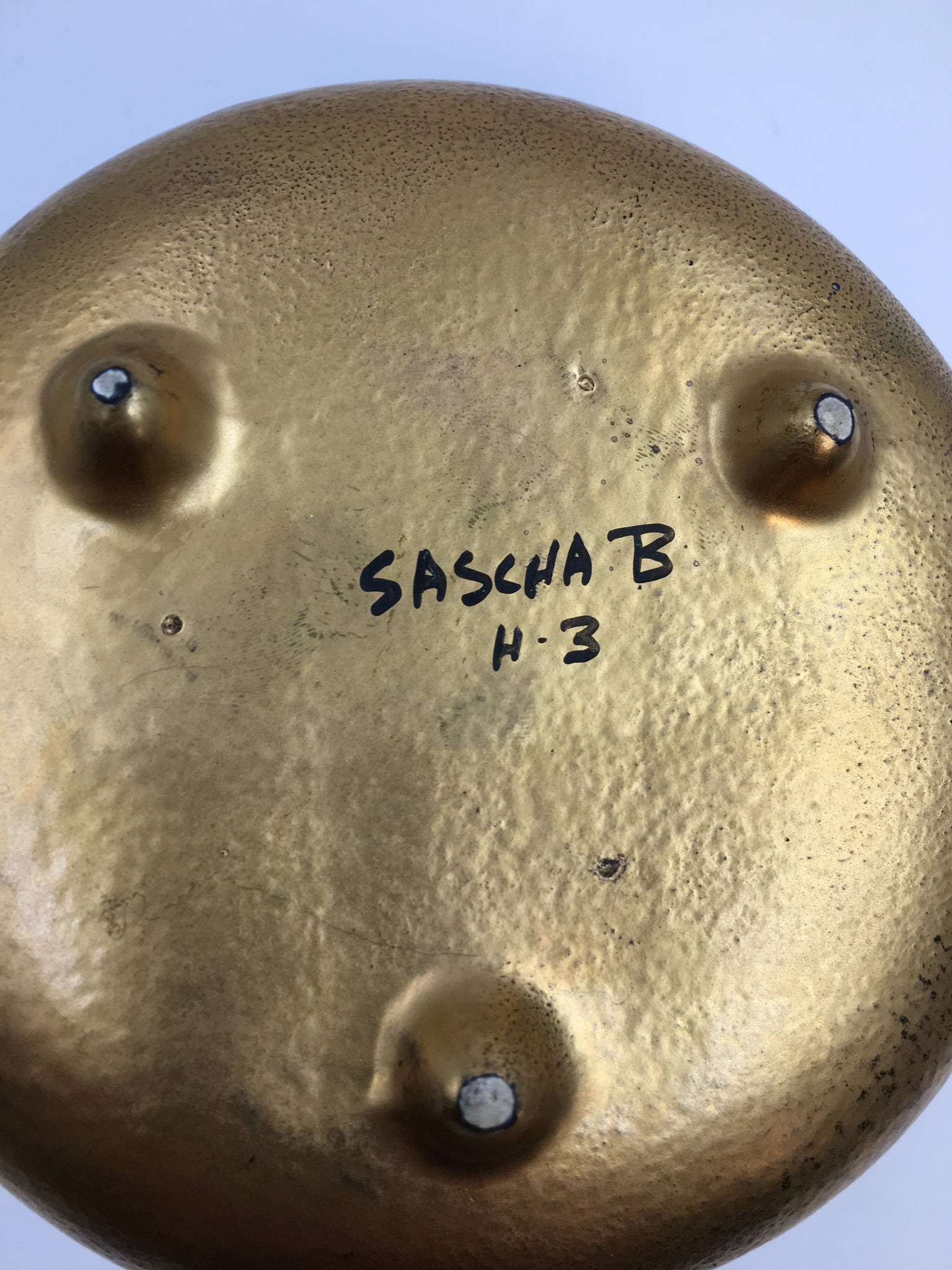 Sascha Brastoff Freeform Oval Bowl / Ashtray, Concentric Circles 