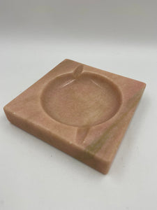 Vintage Pink Marble Ashtray/Catchall/Vide Poche