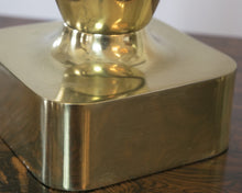 Pair of Tony Paul for Westwood Brass Brutalist Lamps