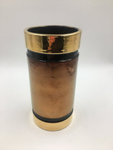 Rosenthal Netter Bitossi Vase Gold Copper Metallic Signed Italy 1960s
