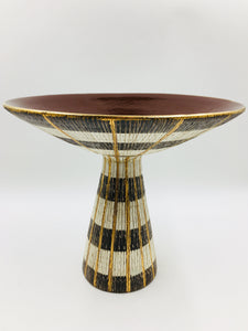 Aldo Londi for Bitossi "Seta" Italian Ceramiche Pedestal Compote