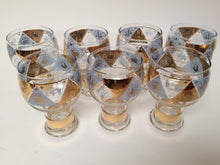 Mid Century Vintage Zodiac Beer Glasses with Hollow Stem by Federal Glass Company