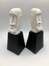 Vintage Moai Head Bookends