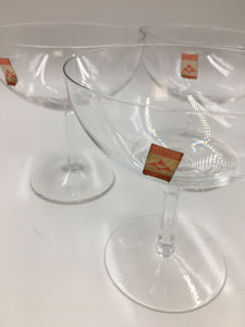 Vintage Leerdam Crystal Champagne Coupes from Holland - Set of 6