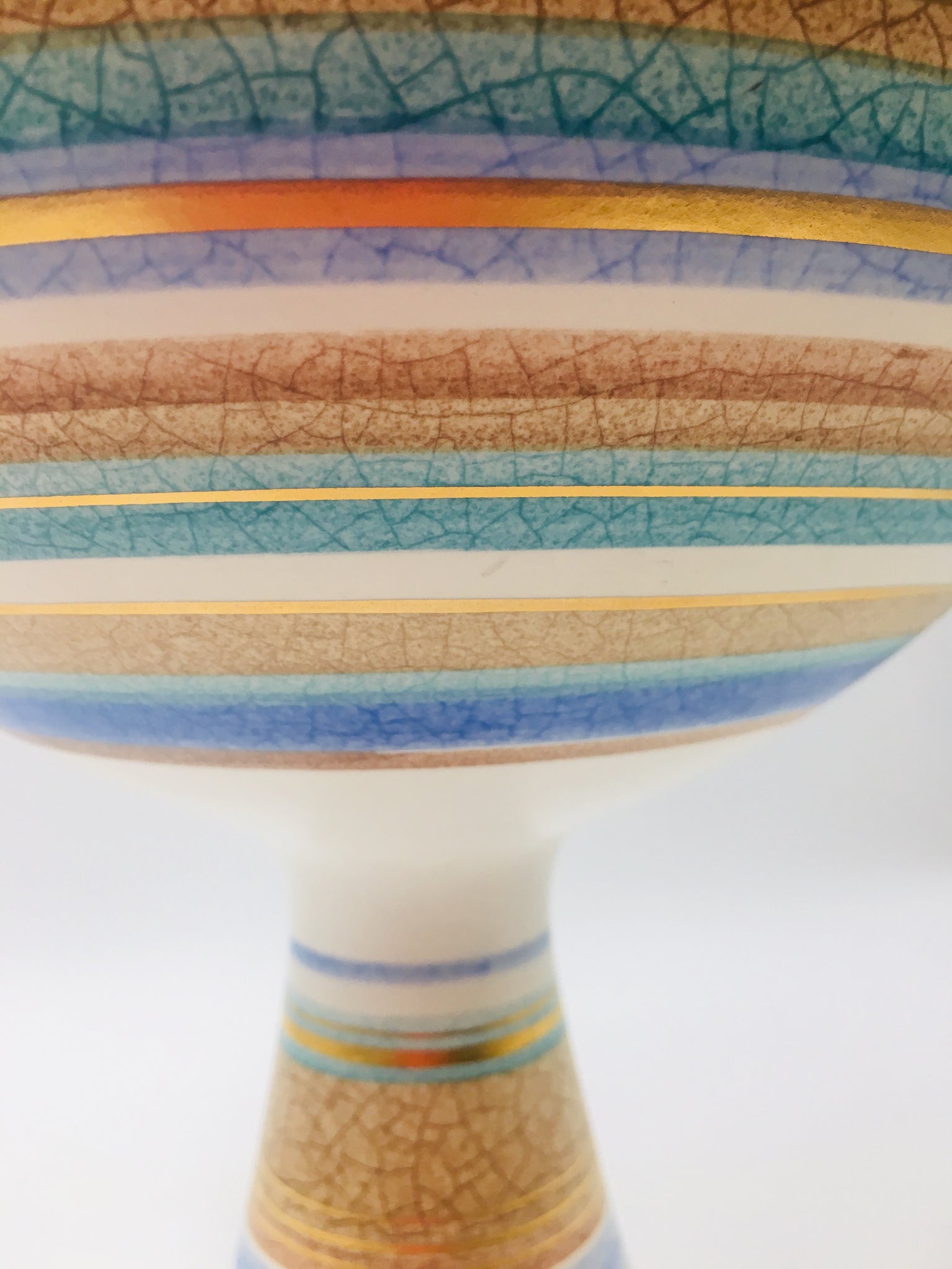 Mid Century Modern Sascha Brastoff More Gold Midas Pottery Ceramic Vase &  Bowl