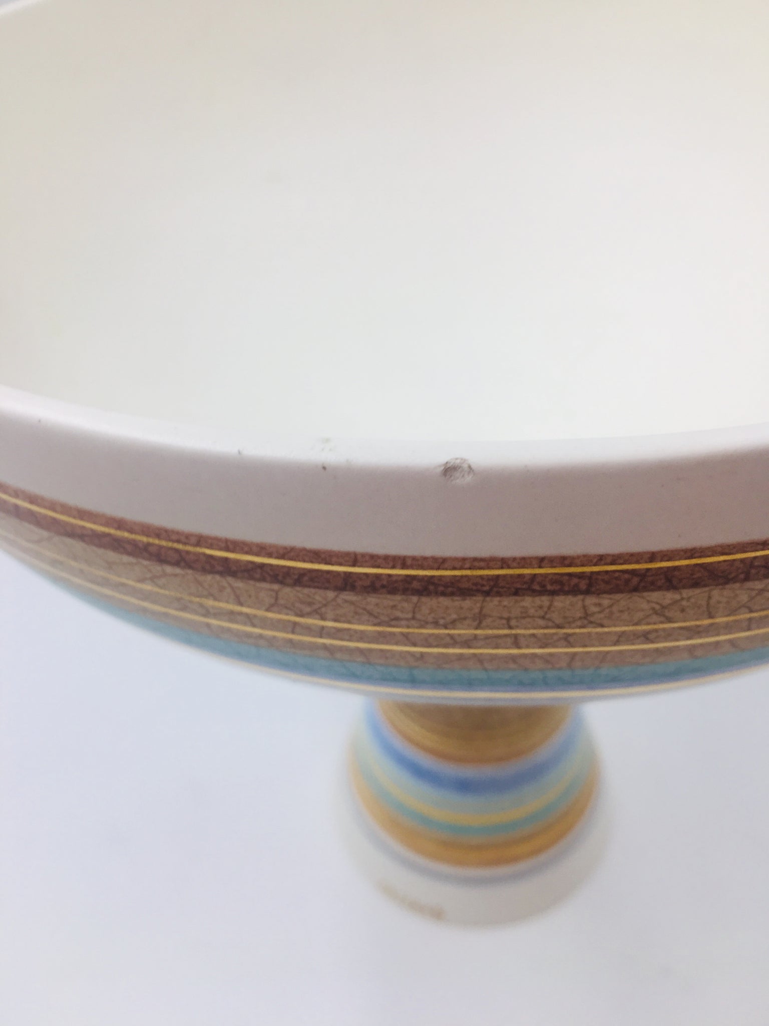 Sascha Brastoff Dual Handle Sugar Bowl / Fine Art Ceramic Decor