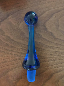 Blenko 6311L Turquoise Handblown Glass Decanter
