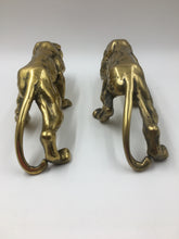 Pair of Vintage Brass Panthers