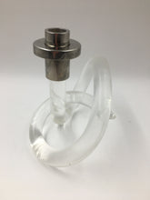 Mid Century Modern Dorothy Thorpe Lucite and Silver Pretzel Candle Holder
