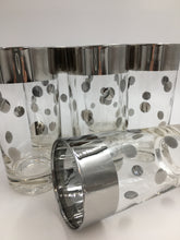 Set of Six Dorothy Thorpe Highball Glasses  with Polka Dot Design