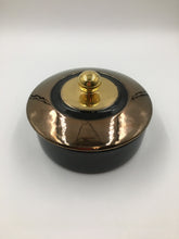 Rosenthal Netter Bitossi Lidded Jar Gold Copper Metallic Signed Italy 1960s