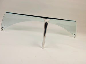 1970s Fiam Italia Glass and Steel Coffee Table