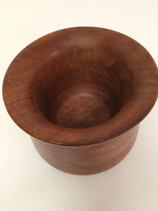 Mid Century Wooden Bowl with Flared Rim