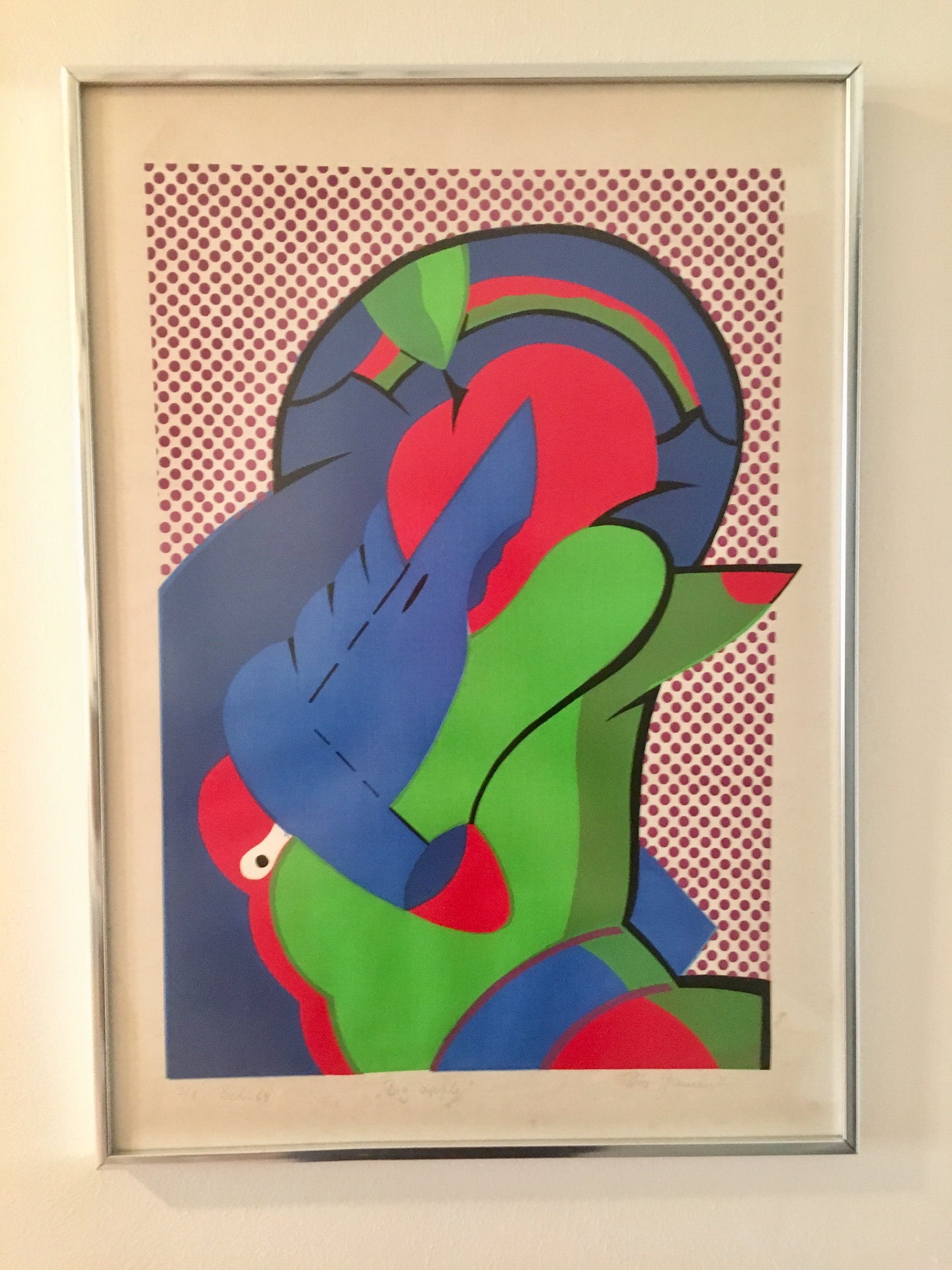 Mid Century Modern Pop Art Signed and Numbered Print by Peter Greenbilt