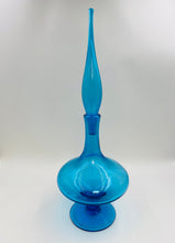Vintage Blenko 6212-S Turquoise Decanter