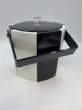Mid Century Modern Black & White Patent Georges Briard Ice Bucket