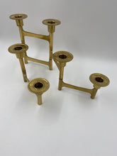 1960s Mid Century Modern Scandinavian Brass Articulated Candleholder