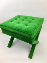 Mid Century Billy Baldwin Style Upholstered X-Bench
