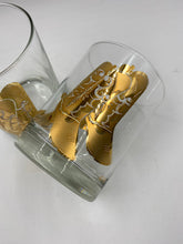 Vintage Culver 22k Gold Cowboy Boot Double Old Fashioned Glasses -A Pair