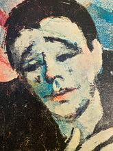 Mid Century Modern Oil Painting of Mime