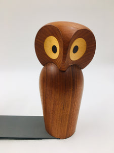 Rare Skjode Skjern Teak Owl Bookends from Denmark