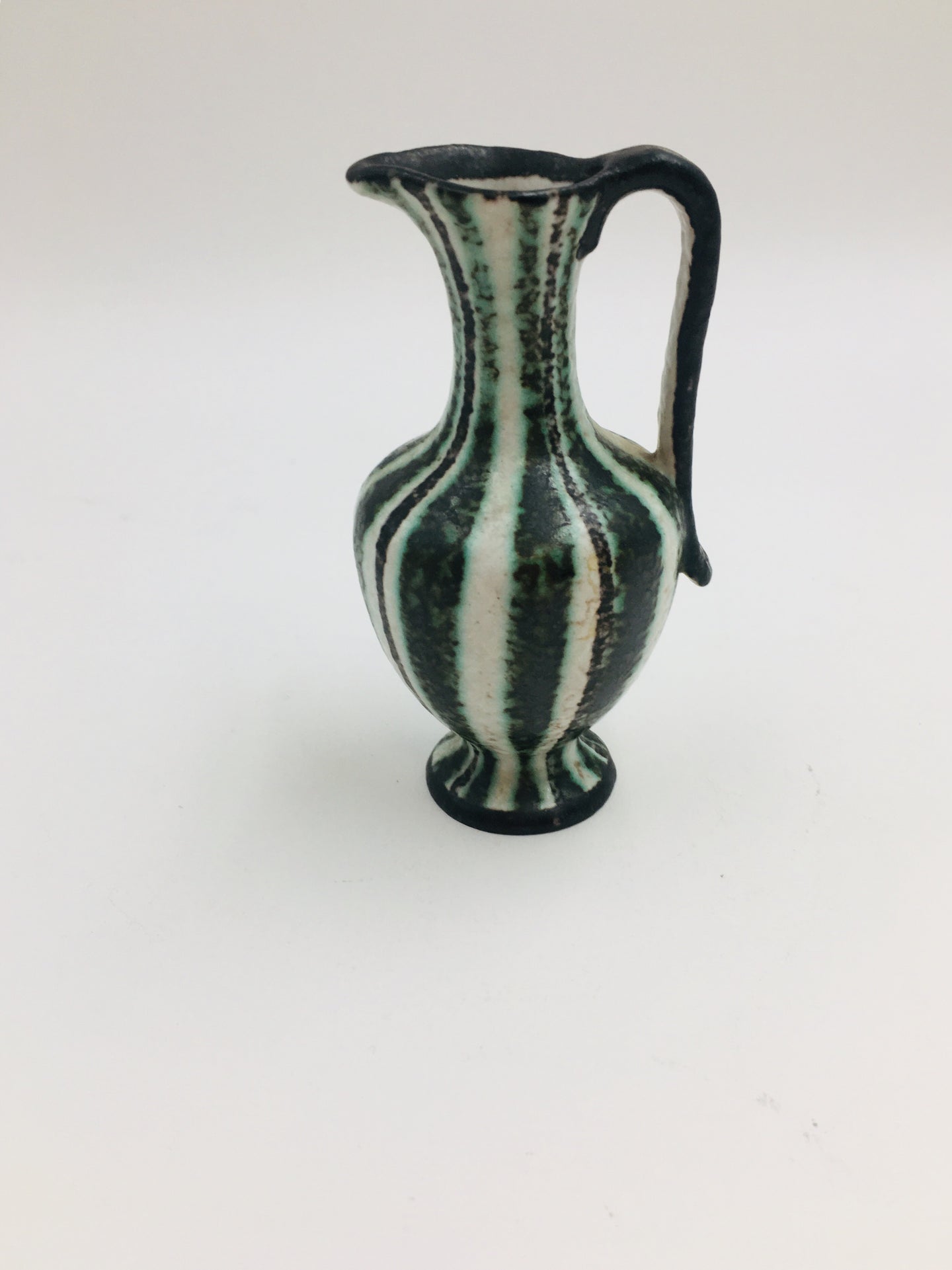 1950s Vintage Ruscha Keramik “Zebra” Decor Miniature Pitcher Vase