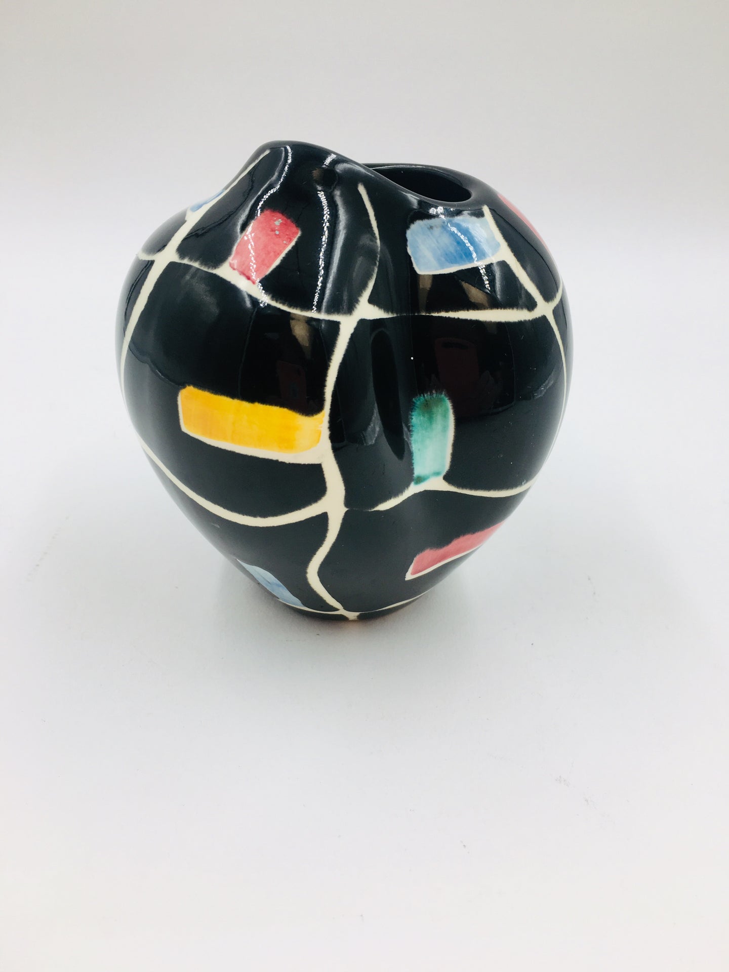 German Schmider Heart or Butt Vase by Anneliese Beckh, 1956