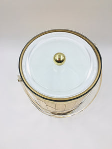 Mid Century Georges Briard Hollywood Regency Gold Mirrored Ice Bucket