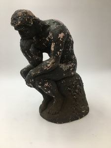 The Thinker by Rodin 20th Century Tabletop Plaster Figurine
