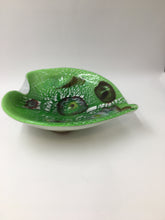 Lime and White Murano Glass Dish